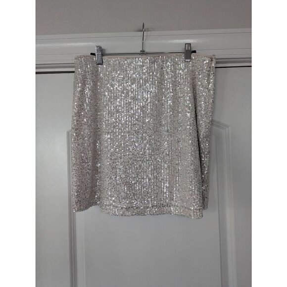 1. State Sequin Skirt women's size 12 gold stretch swiftie‎ concert festival - Picture 1 of 6